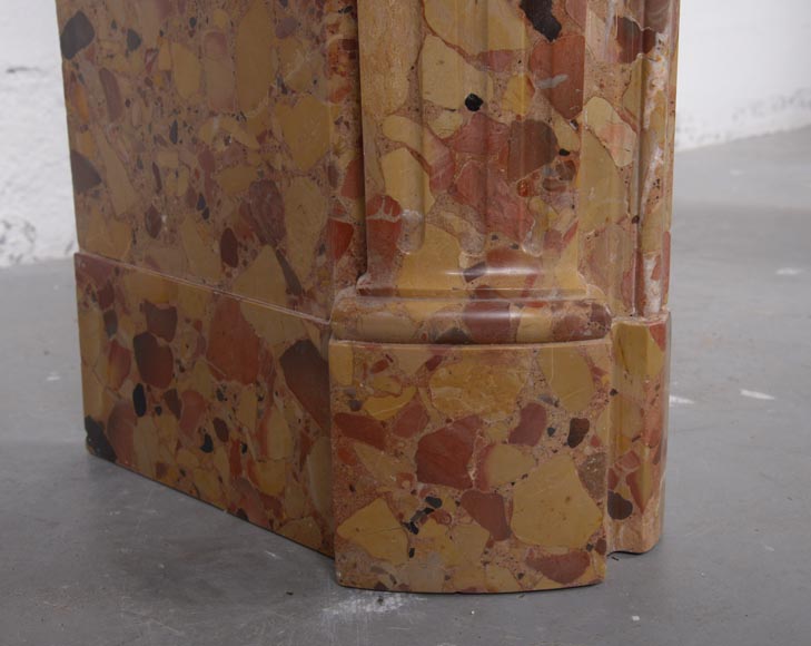 Louis XIV style Pompadour mantel in Aleppo Breche Louis XIV style Pompadour mantel in Aleppo Breche-5