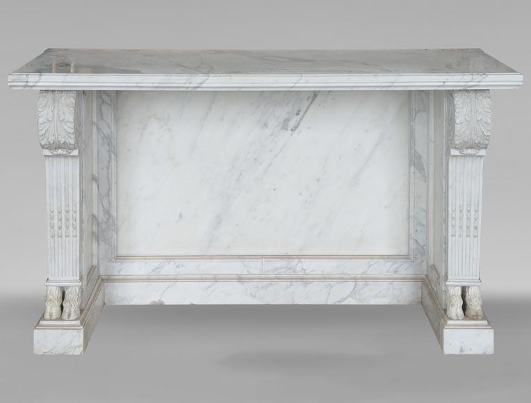 Louis XVI marble console with goat's feet Louis XVI marble console with goat's feet-0