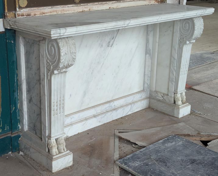 Louis XVI marble console with goat's feet Louis XVI marble console with goat's feet-1