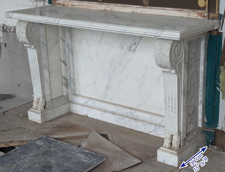 Louis XVI marble console with goat's feet Louis XVI marble console with goat's feet-5