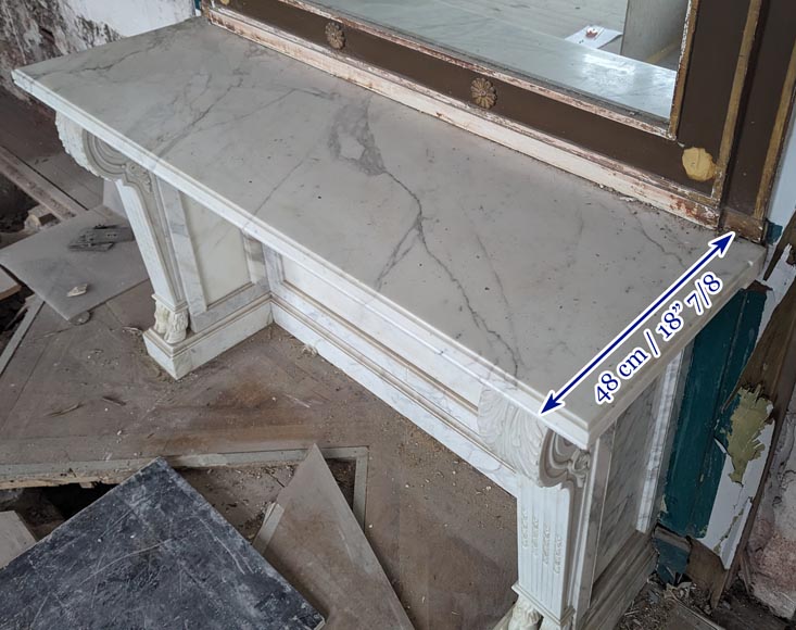 Louis XVI marble console with goat's feet Louis XVI marble console with goat's feet-9