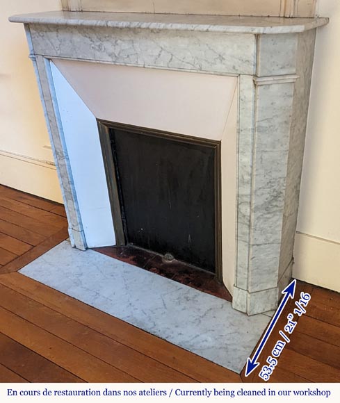 Louis XVI mantel in Carrara marble Louis XVI mantel in Carrara marble-5