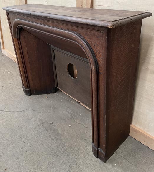 Louis XIV style oak mantel Louis XIV style oak mantel-4