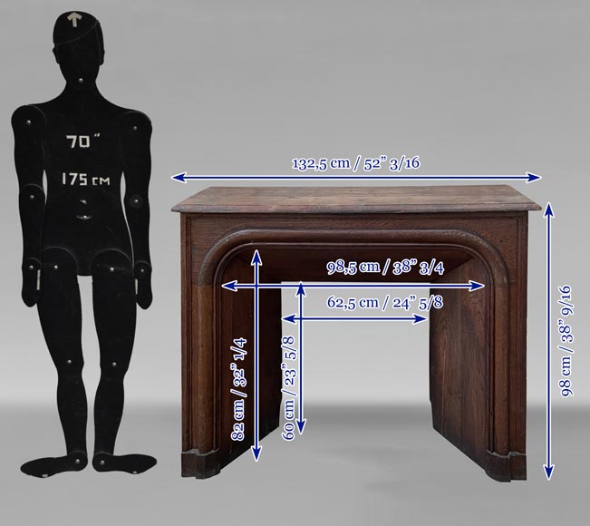 Louis XIV style oak mantel Louis XIV style oak mantel-9