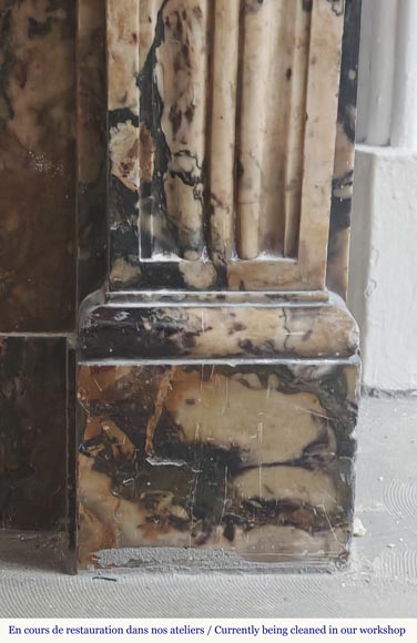 Louis XVI style fireplace in Médous breccia Louis XVI style fireplace in Médous breccia-7