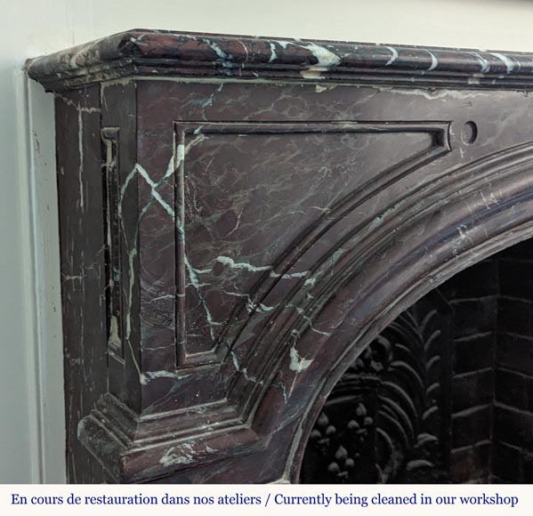 Regence style mantel in Campan marble Regence style mantel in Campan marble-3