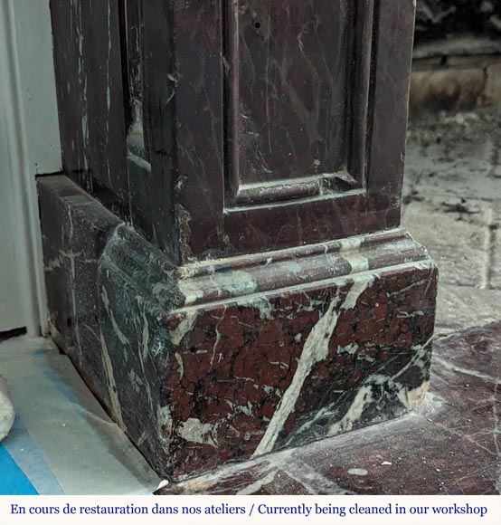 Regence style mantel in Campan marble Regence style mantel in Campan marble-4