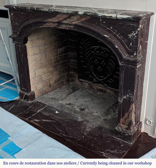 Regence style mantel in Campan marble Regence style mantel in Campan marble-5
