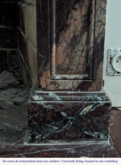 Regence style mantel in Campan marble Regence style mantel in Campan marble-7