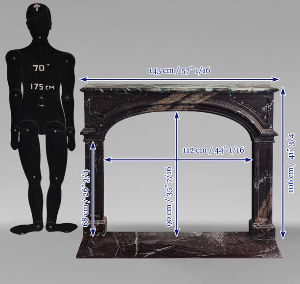 Regence style mantel in Campan marble Regence style mantel in Campan marble-10