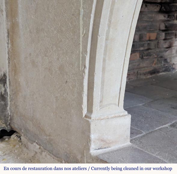 Louis XV style Bourguignonne stone mantel Louis XV style Bourguignonne stone mantel-6