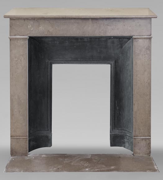 Louis XVI style mantel in Lunel marble Louis XVI style mantel in Lunel marble-0
