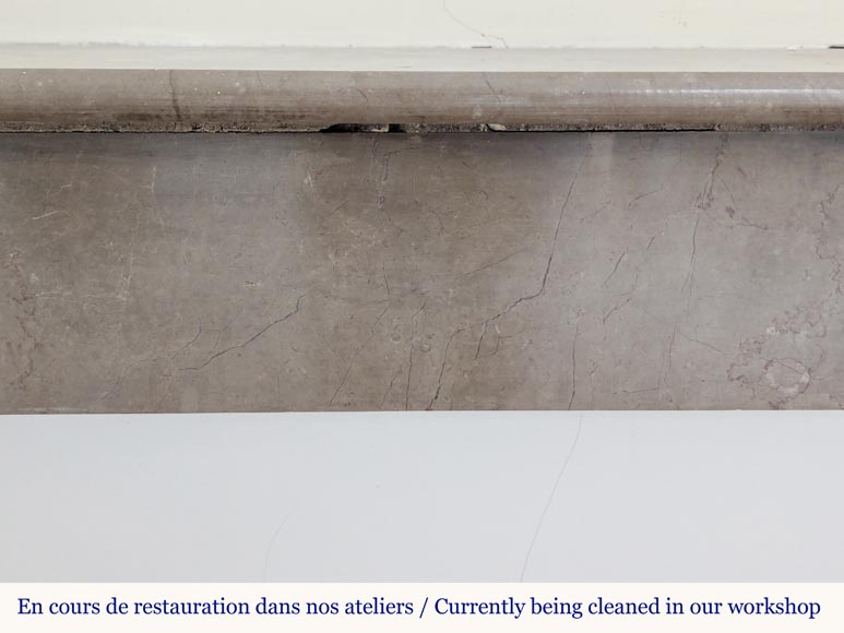 Louis XVI style mantel in Lunel marble Louis XVI style mantel in Lunel marble-1