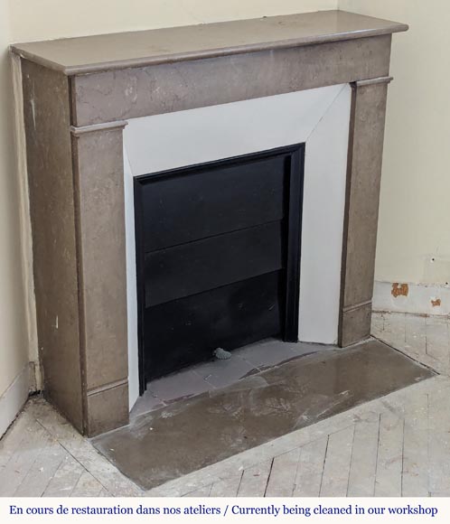 Louis XVI style mantel in Lunel marble Louis XVI style mantel in Lunel marble-2