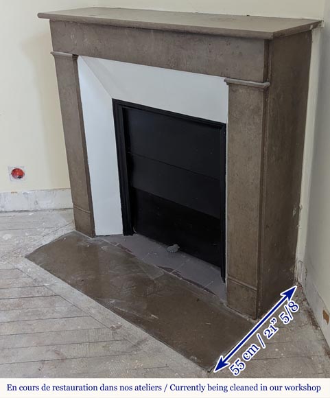 Louis XVI style mantel in Lunel marble Louis XVI style mantel in Lunel marble-5