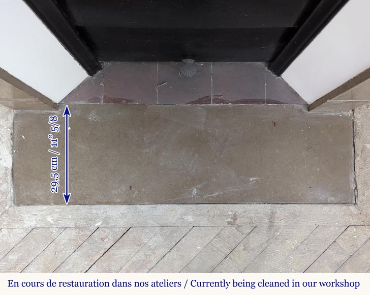 Louis XVI style mantel in Lunel marble Louis XVI style mantel in Lunel marble-8