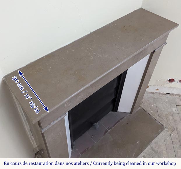 Louis XVI style mantel in Lunel marble Louis XVI style mantel in Lunel marble-9