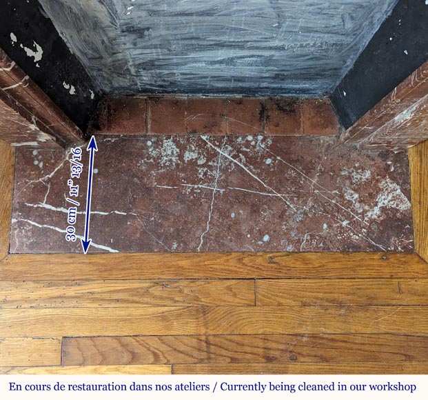 Louis XVI style mantel in Rouge du Nord marble Louis XVI style mantel in Rouge du Nord marble-8