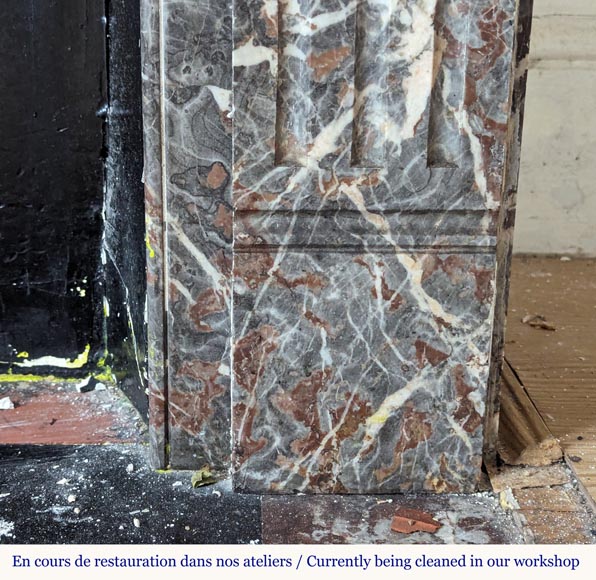 Louis XVI style mantel in Royal Red marble Louis XVI style mantel in Royal Red marble-8