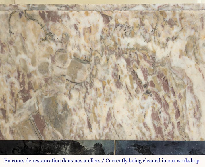 Art Deco mantel in coloured marble Art Deco mantel in coloured marble-1