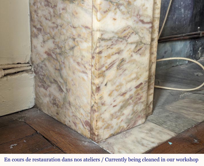 Art Deco mantel in coloured marble Art Deco mantel in coloured marble-4