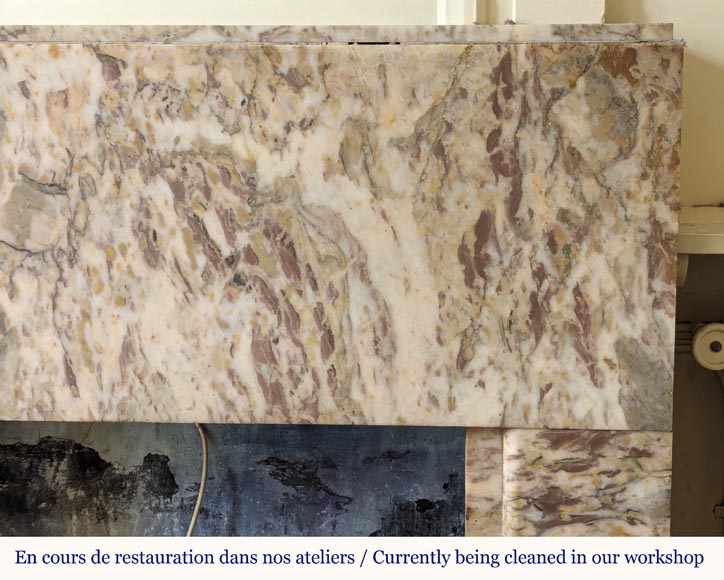 Art Deco mantel in coloured marble Art Deco mantel in coloured marble-6