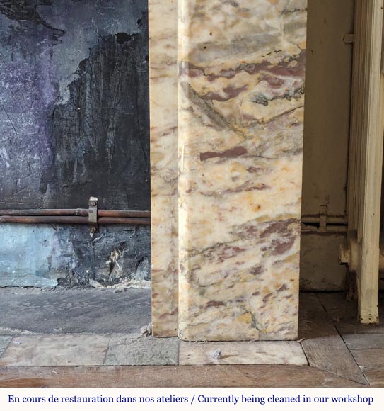 Art Deco mantel in coloured marble Art Deco mantel in coloured marble-7