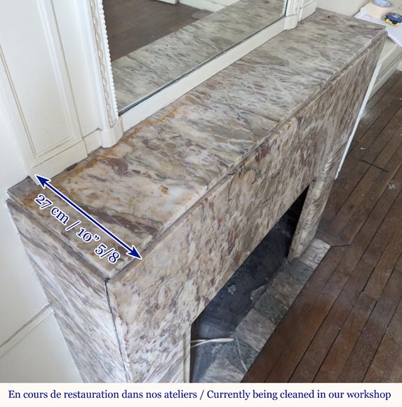 Art Deco mantel in coloured marble Art Deco mantel in coloured marble-8