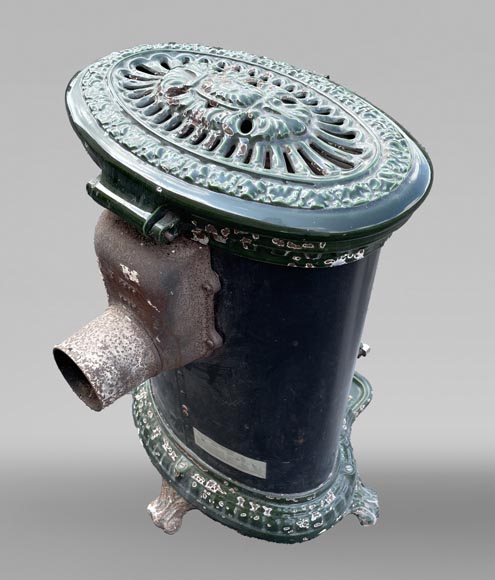 GODIN, Oval cast iron stove, 19th-20th century GODIN, Oval cast iron stove, 19th-20th century-3