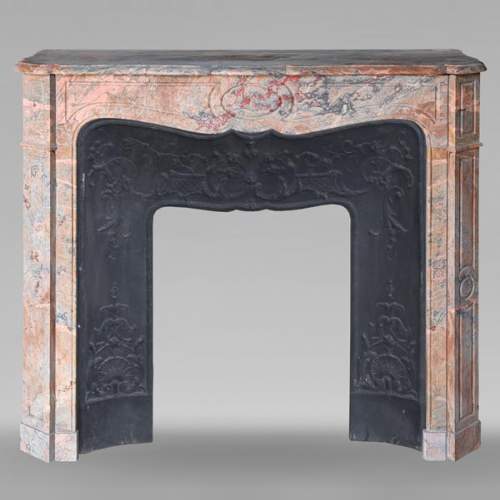 Louis XV style Pompadour mantel in Enjugerais marble