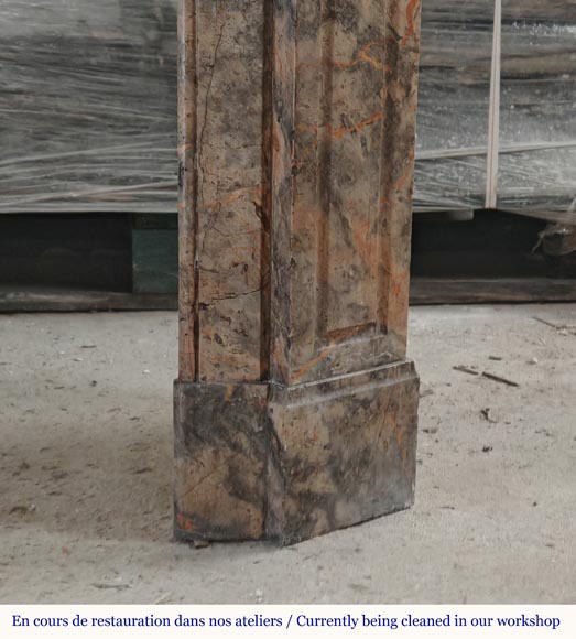 Louis XV style Pompadour mantel in Enjugeraist marble Louis XV style Pompadour mantel in Enjugeraist marble-6