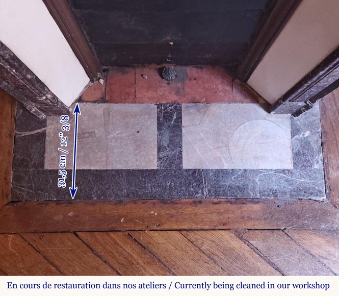 Louis XV style Pompadour mantel in Levanto marble Louis XV style Pompadour mantel in Levanto marble-8