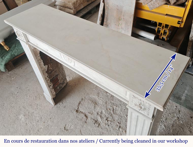 Louis XVI style mantel in half statuary marble adorned with a sunflower Louis XVI style mantel in half statuary marble adorned with a sunflower-8