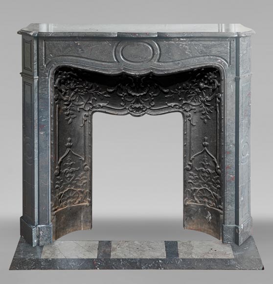 Louis XV style pompadour mantel carved in Bois Jourdan marble Louis XV style pompadour mantel carved in Bois Jourdan marble-0