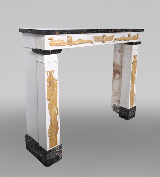Mantelpiece Adorned with Egyptian-Inspired Motifs, circa 1830 Mantelpiece Adorned with Egyptian-Inspired Motifs, circa 1830-4