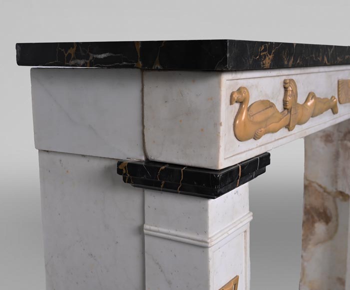 Mantelpiece Adorned with Egyptian-Inspired Motifs, circa 1830 Mantelpiece Adorned with Egyptian-Inspired Motifs, circa 1830-5