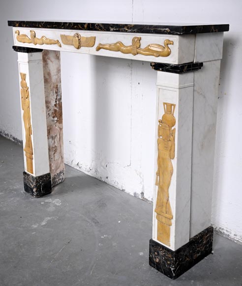 Mantelpiece Adorned with Egyptian-Inspired Motifs, circa 1830 Mantelpiece Adorned with Egyptian-Inspired Motifs, circa 1830-9