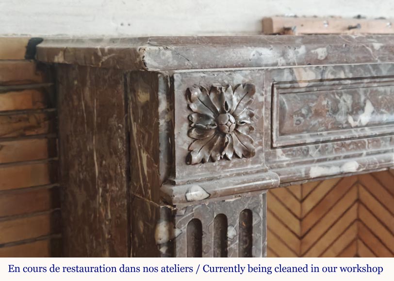 Louis XVI period mantel in Rouge du Nord marble Louis XVI period mantel in Rouge du Nord marble-3