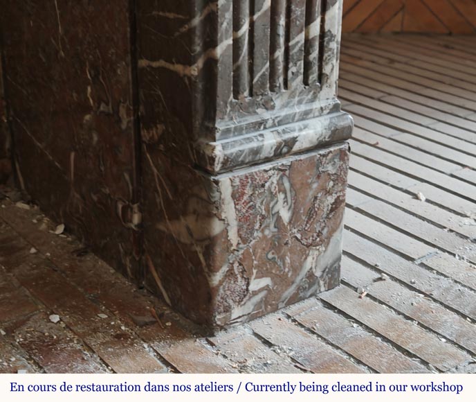 Louis XVI period mantel in Rouge du Nord marble Louis XVI period mantel in Rouge du Nord marble-4