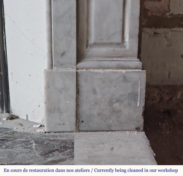 Carrara marble Louis XV mantel in the Pompadour style Carrara marble Louis XV mantel in the Pompadour style-6