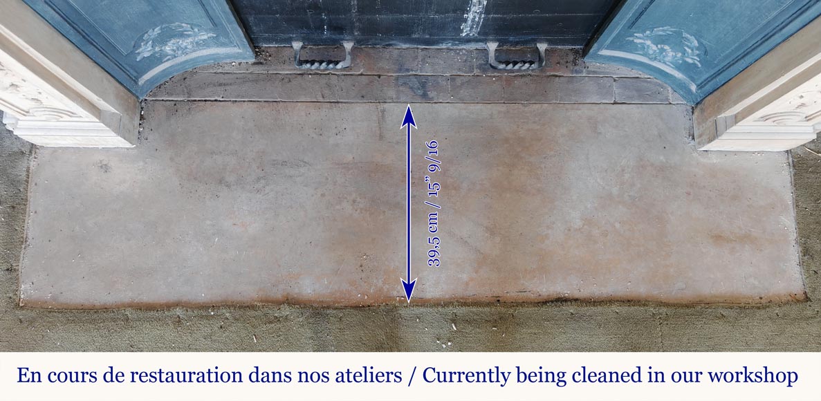 Napoleon III style fireplace in sculpted stone, with plant decoration Napoleon III style fireplace in sculpted stone, with plant decoration-11