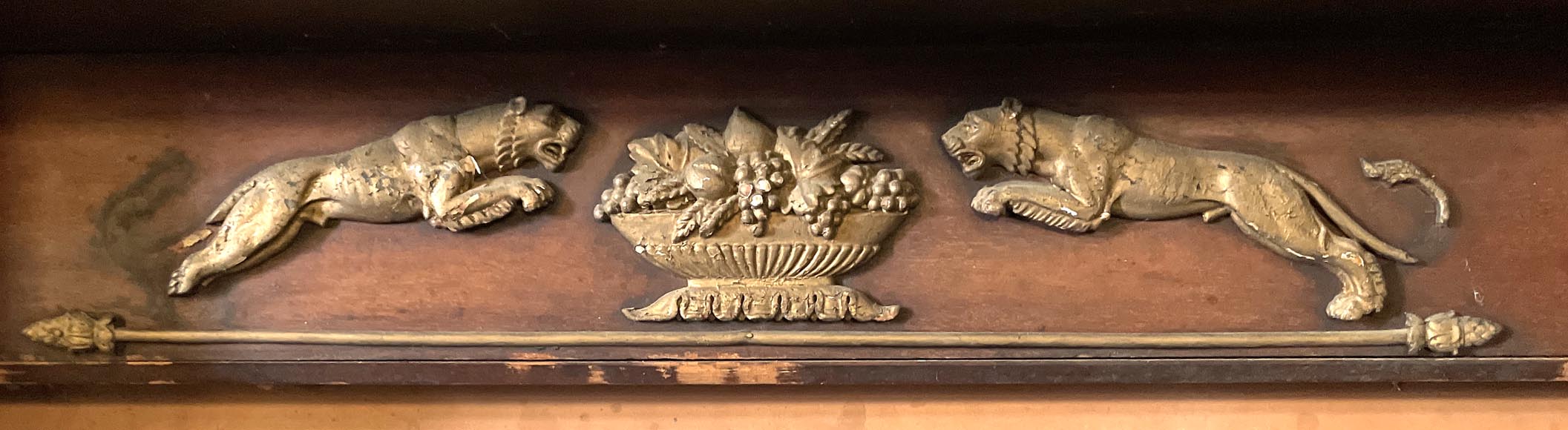 Empire Period Walnut Fireplace with Caryatids Empire Period Walnut Fireplace with Caryatids-1