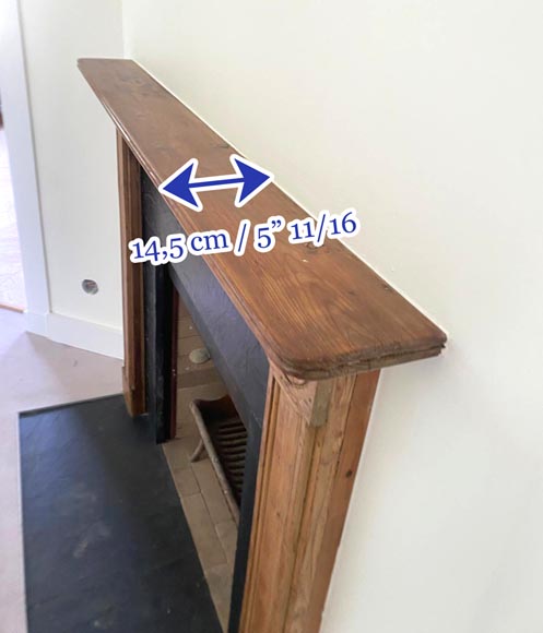 Louis XVI-Style Fireplace in Pine and Slate Louis XVI-Style Fireplace in Pine and Slate-6