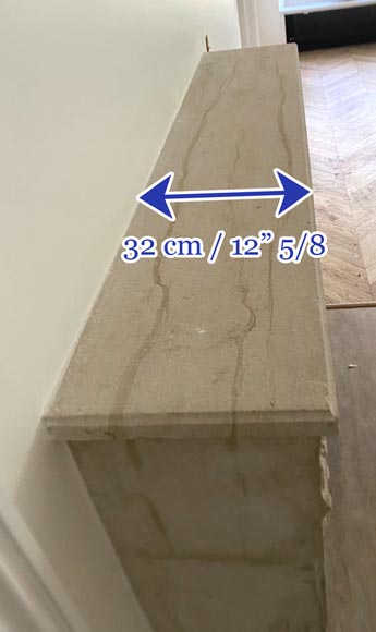 Louis XVI Period Fireplace in Carved Stone Louis XVI Period Fireplace in Carved Stone-6