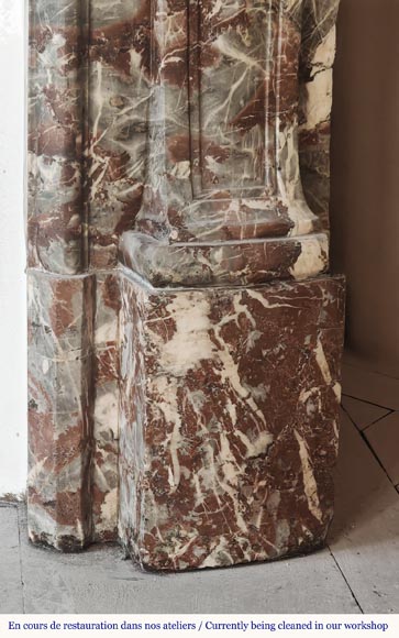 Louis XV period fireplace in Royal Red, decorated with a palmette Louis XV period fireplace in Royal Red, decorated with a palmette-9