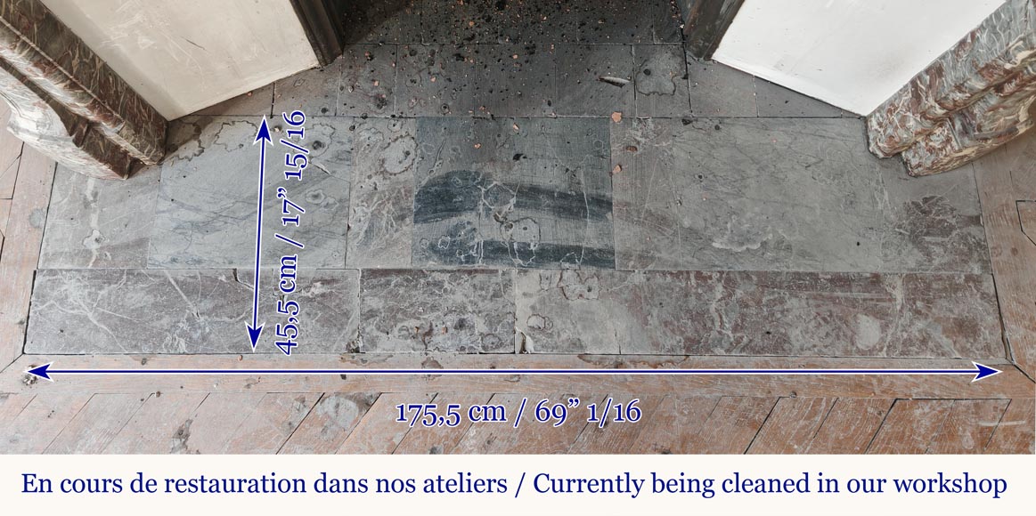 Louis XV period fireplace in Royal Red, decorated with a palmette Louis XV period fireplace in Royal Red, decorated with a palmette-10