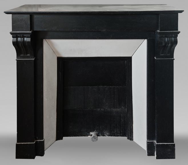 Napoleon III style modillion fireplace in speckled black Napoleon III style modillion fireplace in speckled black-0