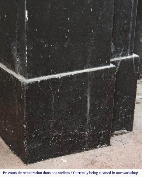 Napoleon III style modillion fireplace in speckled black Napoleon III style modillion fireplace in speckled black-4