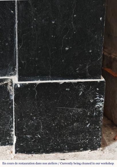 Napoleon III style modillion fireplace in speckled black Napoleon III style modillion fireplace in speckled black-6