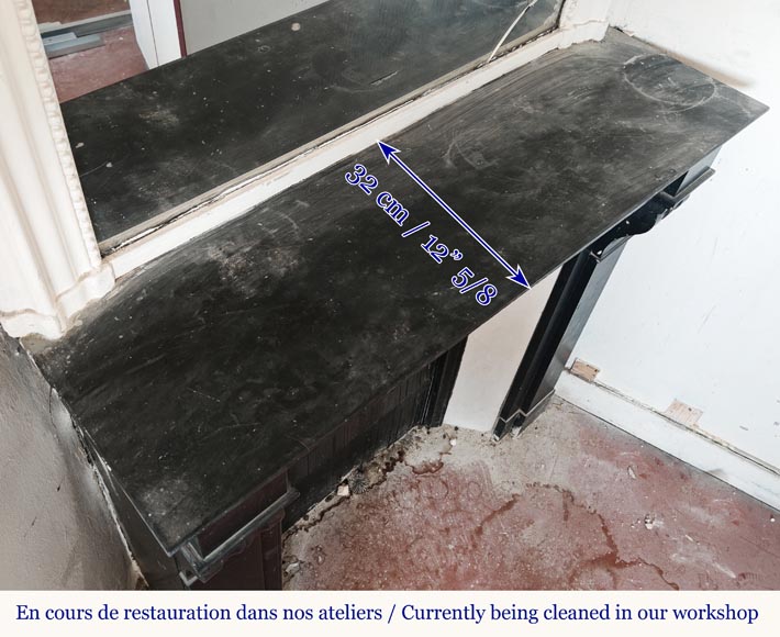 Napoleon III style modillion fireplace in speckled black Napoleon III style modillion fireplace in speckled black-7